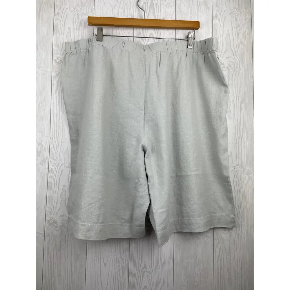J.Jill Easy Linen-Blend Shorts in White/Gray, Women's size 2X BUNDLE - Picture 8 of 10